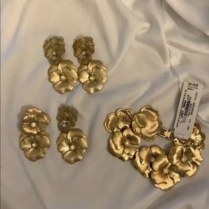 Liz Claiborne Clip on Earrings & Matching Bracelet